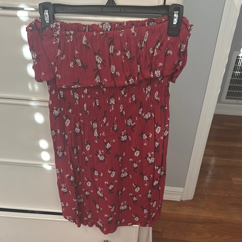 American Eagle Off-Shoulder Dress in Red
